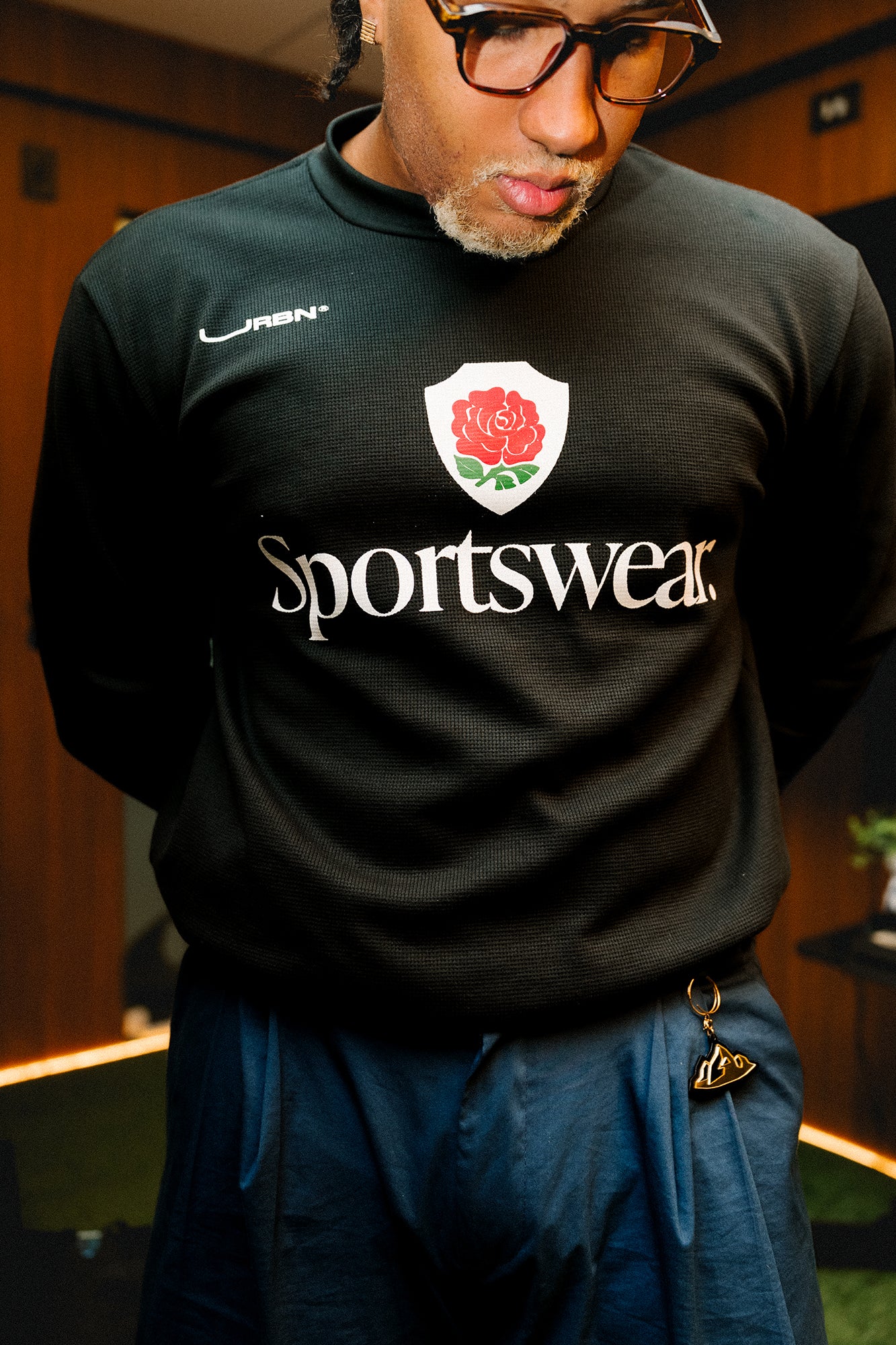 Crewneck Waffle Roses