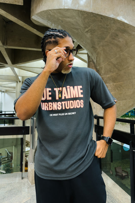 T-Shirt Je T'aime - Cinza