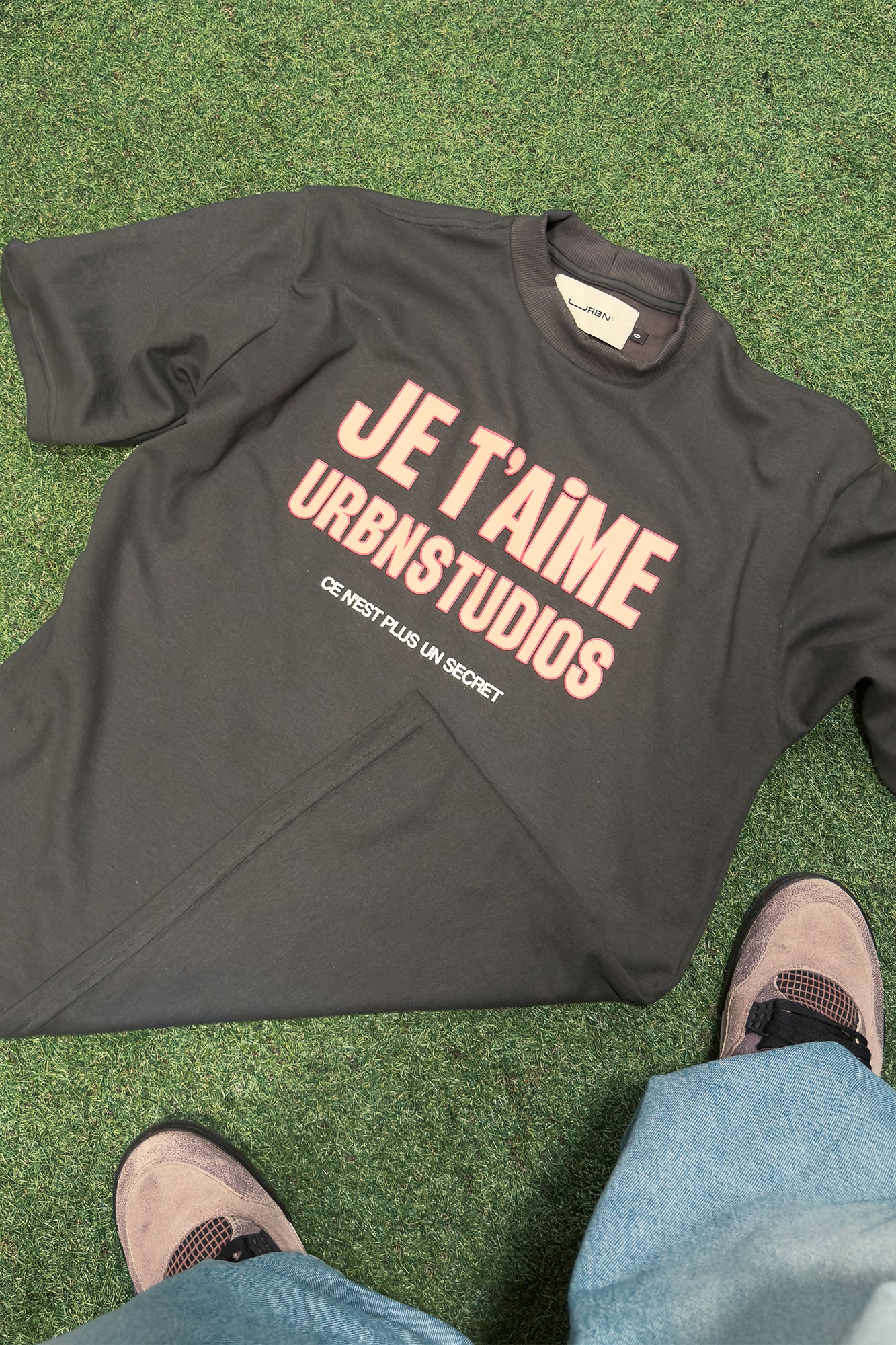 T-Shirt Je T'aime - Cinza